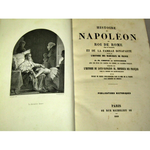 260 - Family Bible 1870, Napoleon history (3 vols) 1853, Ancient and Modern Travellers (French) 1854, Hist... 