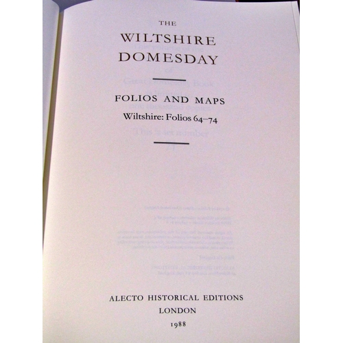 284 - Folio Doomsday Books 1980s - one of Wiltshire (cover slightly damaged) the other of Hampshire (as ne... 