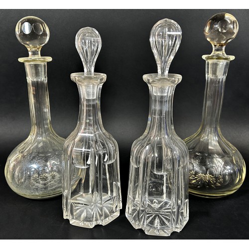 1129 - A pair of Baccarat Crystal Glass reeded and waisted candlesticks 15.5cm high, with their original bo... 