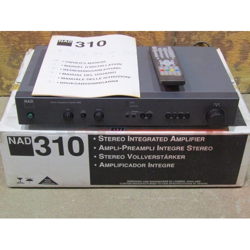 2177 - NAD stereo integrated 310 amp in original packaging, complete with owners manual