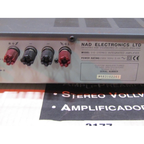 2177 - NAD stereo integrated 310 amp in original packaging, complete with owners manual