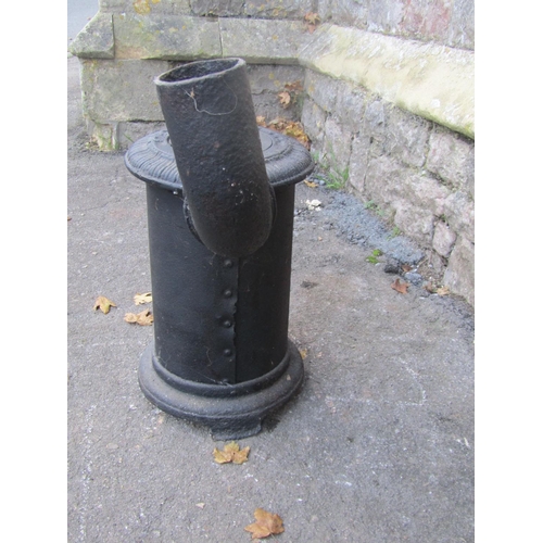 2101 - 'The Tortoise' cast iron stove, approx 40cm high x 26cm diameter