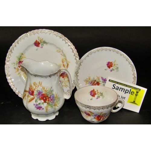 1080 - Tea ware to include an Austrian Victoria pattern service, Imperial rose tea set and other pieces