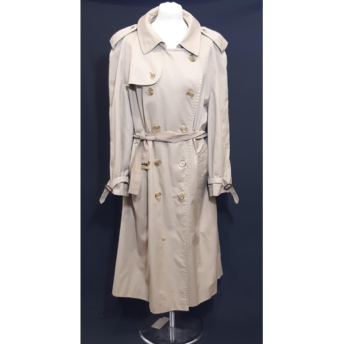 408 - 4 vintage ladies trench coats comprising 3 Burberry classic coats (2 beige and 1 black) together wit... 