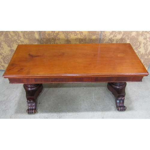 2220 - The remains of a 19th century mahogany metamorphic rise and fall buffet, the rectangular top with mo... 