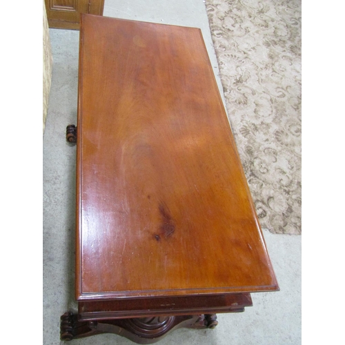 2220 - The remains of a 19th century mahogany metamorphic rise and fall buffet, the rectangular top with mo... 