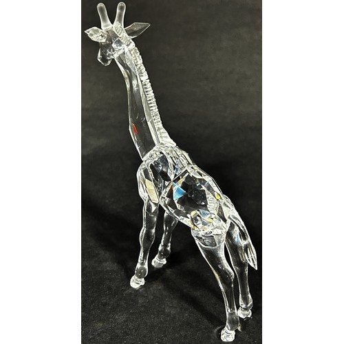 1115 - Two Swarovski crystal animals a giraffe and a Heron.