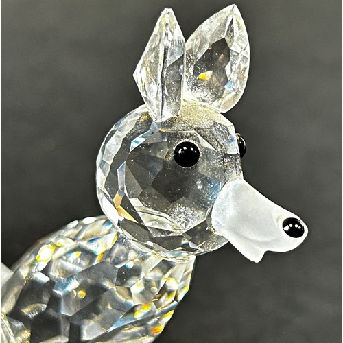 1121 - Two miniature Swarovski Crystal figures, a fox and lion cub.