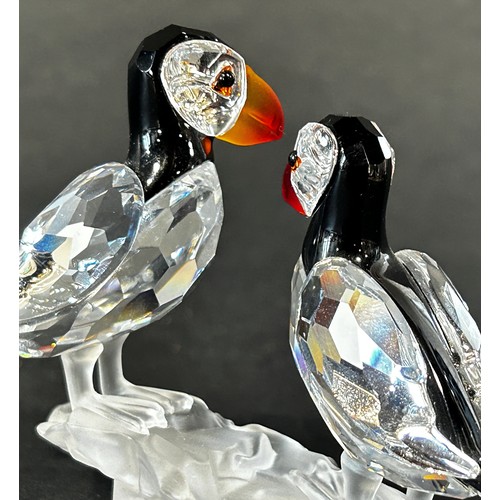 1122 - A lot of Swarovski crystal British birds to include a puffin, doves and kingfishers