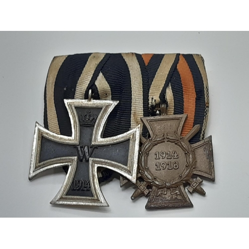 1800 - A 1914 Prussian (German) Iron cross and Hindenburg medal group.