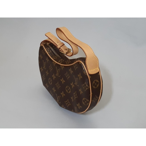 428 - Louis Vuitton Croissant Bag 2003, in monogram canvas with zip closure and short tan leather shoulder... 