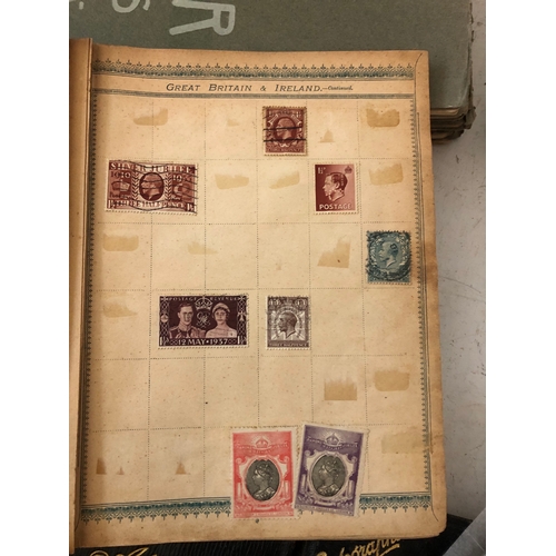 132 - Collection of sketchbooks, postage stamp album, and The Studio Library complete 8 part 'English Wate... 