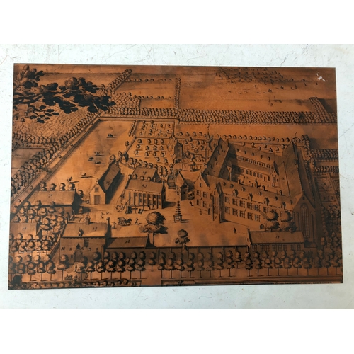 136 - After Lucas Vorsterman - 20th century copper plate engraving of a 1659 map/view of Corsendonk brewer... 