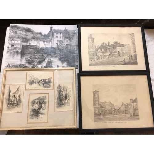 150 - Quantity of prints and paintings, to include Cornwall interest and: Ernst Geissendorfer - hand-colou... 