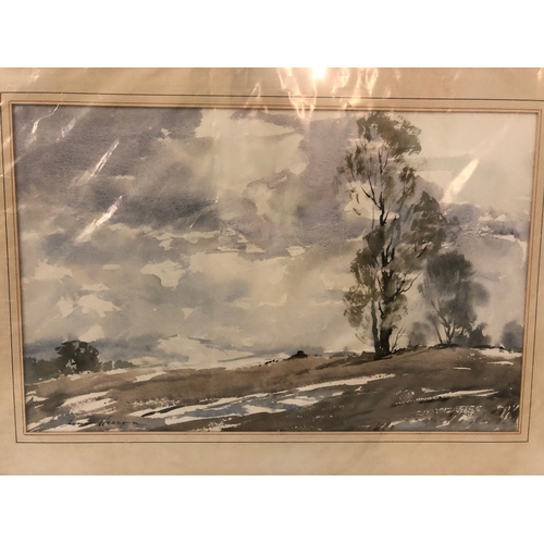 157 - Edward Wesson RI RBA RSMA (1910-1983) 'Norfolk Marshes' (1972), watercolour on paper, signed lower l... 