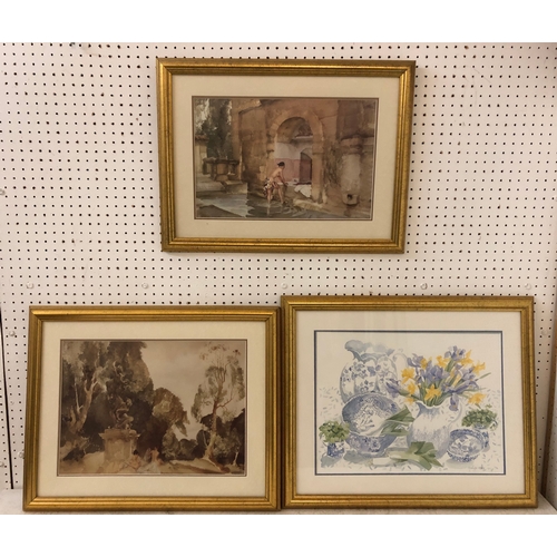 159 - Two prints After William Russell Flint together with one other after Jennifer Abbot, approx. 38 x 52... 