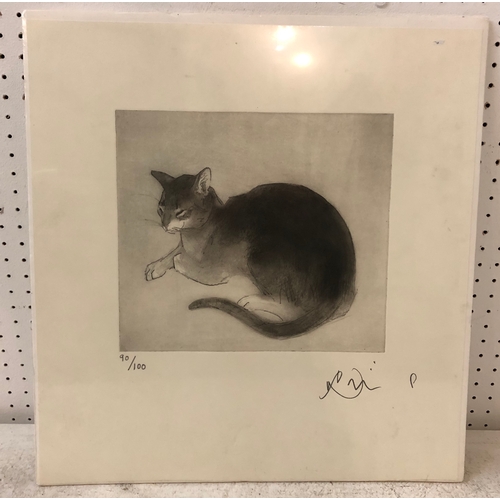 161 - Julian Williams (Contemporary) - 'Perdita Cat II', limited edition etching signed and numbered 90/10... 