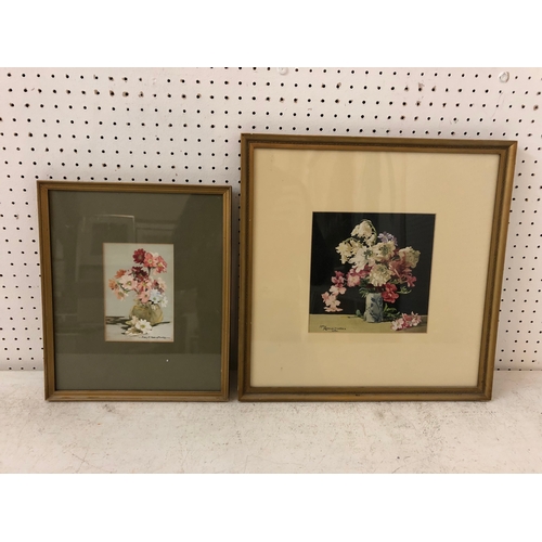 173 - Amy Reeve Fowkes (1886-1968) two still lifes with flowers, watercolour on paper, both signed below a... 