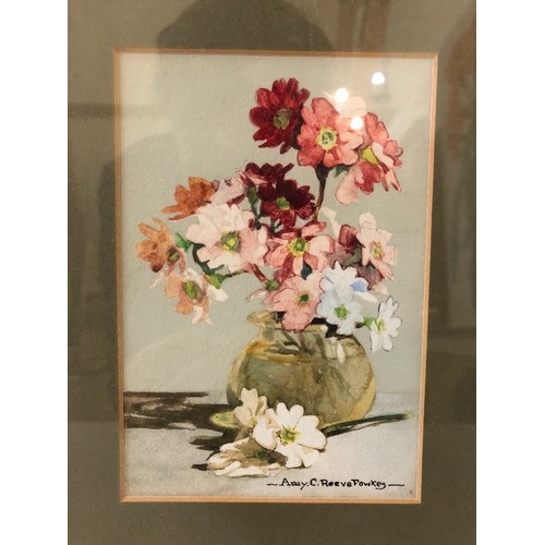 173 - Amy Reeve Fowkes (1886-1968) two still lifes with flowers, watercolour on paper, both signed below a... 