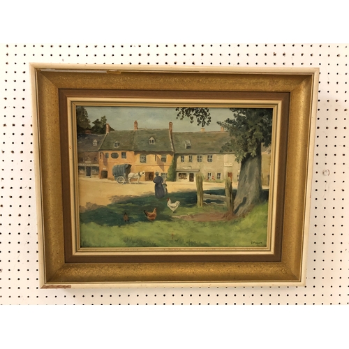 179 - G. Piggott (20th Century) - English village scene, oil on canvas board, signed lower right, 32 x 41 ... 