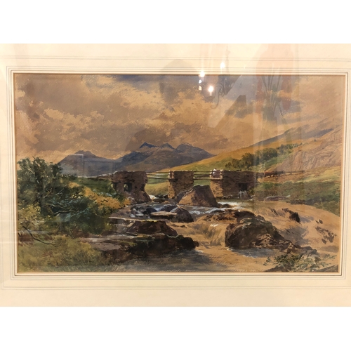 94 - James Jackson Curnock (1839-1891/92) - Welsh Landscape near Capel Curig, watercolour on paper, 34 x ... 