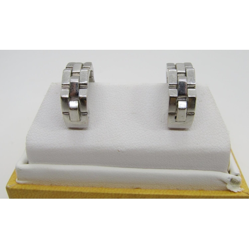 1380 - Chimento. A pair of 18ct white gold earrings, each marked Chimento, 750, *408 VI, 11g, boxed.

With ... 