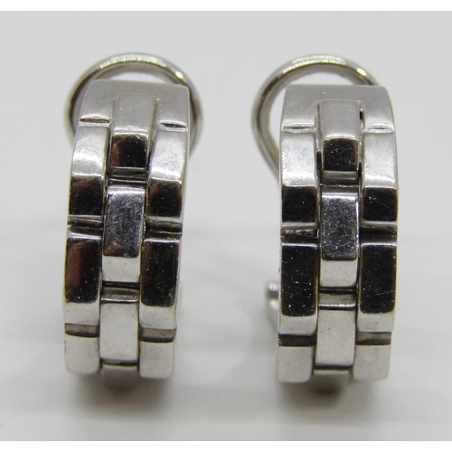 1380 - Chimento. A pair of 18ct white gold earrings, each marked Chimento, 750, *408 VI, 11g, boxed.

With ... 