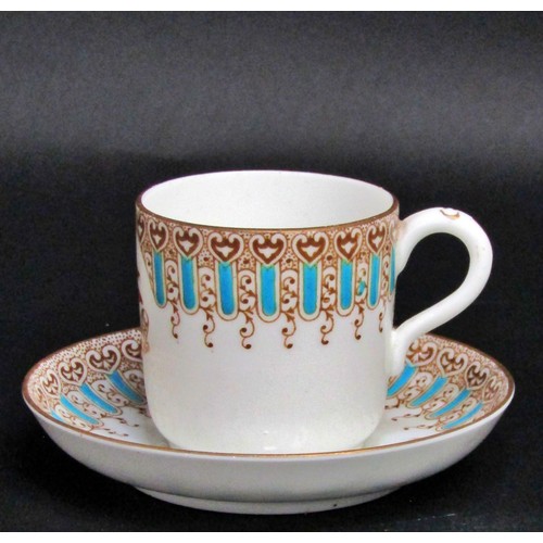 1088 - An Edwardian period White Star Line porcelain coffee can and saucer, each marked with registration m... 