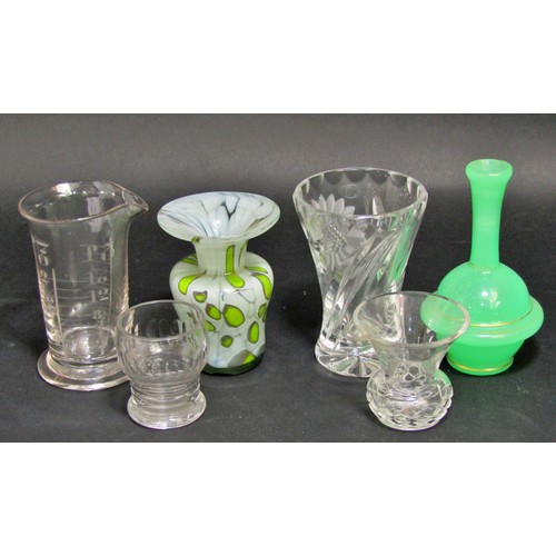 1128 - A mixed selection of glassware including Champagne bowls, wine glasses, a collection of sugar shaker... 