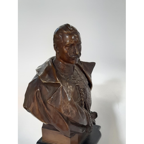 1770 - After Gerhard Janensch (German, 1860 - 1933) Kaiser Wilhelm II, a bronze bust on polished slate and ... 