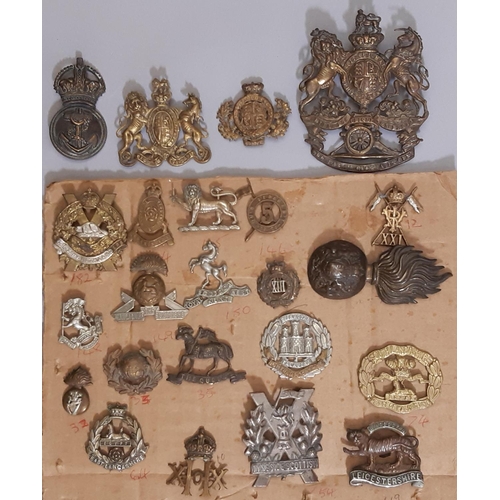 1771 - 20 regimental cap and insignia cap badges, various