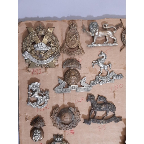 1771 - 20 regimental cap and insignia cap badges, various