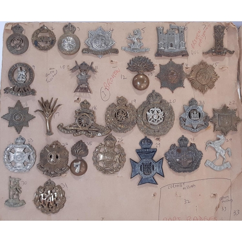 1772 - Over 60 regimental cap and insignia regimental badges, Scottish, Irish, English, Welsh, etc