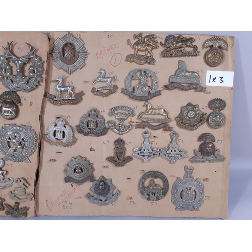 1787 - Over 70 regimental cap badges, English and Scottish regiments