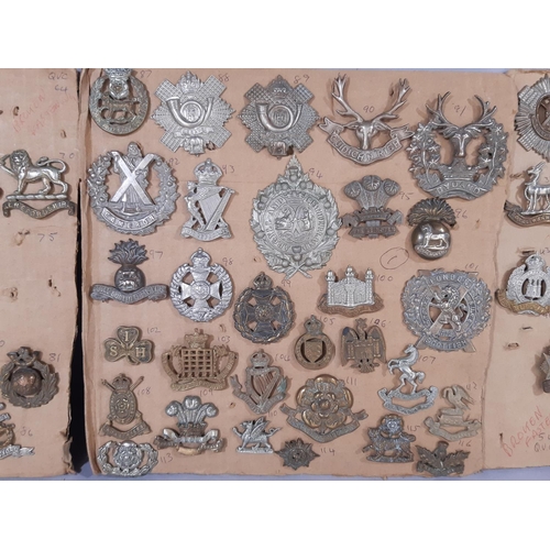 1787 - Over 70 regimental cap badges, English and Scottish regiments