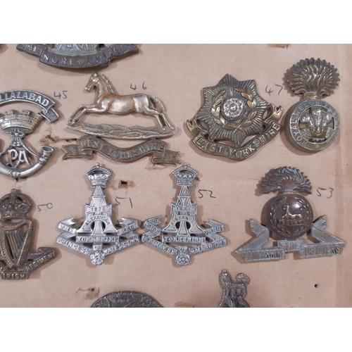 1787 - Over 70 regimental cap badges, English and Scottish regiments