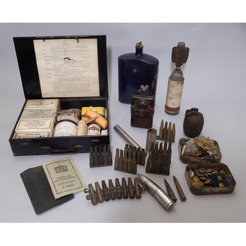 1790 - Miscellaneous WWII military effects, Haggers and Daniels, First Aid Kit, (box and contents) For Armo... 