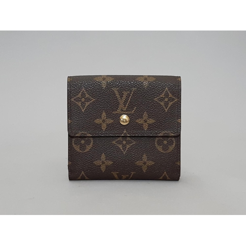 429 - Louis Vuitton Mini Card Wallet in monogrammed canvas, dual opening with press stud fastenings. No si... 