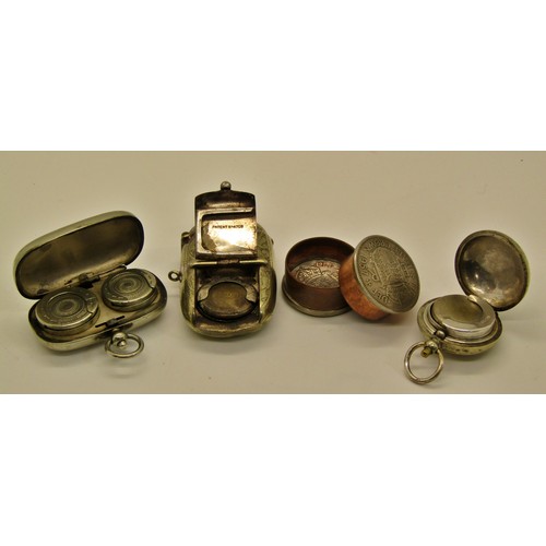 1166 - A collection of twelve silver plated sovereign cases, together with a selection of silver plated cut... 