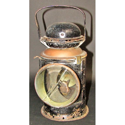 1167 - A Berkeley’s Malvern Waters soda  syphon, a coach lamp, pewter ware, and embossed worn plated pot of... 