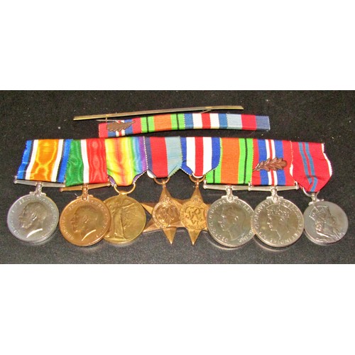 331 - The grouped medals of Squadron Leader F.V. Copperwheat, R.A.F Volunteer Reserve, to include a 1918 B... 