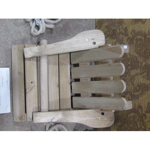 2155 - A Hout-land child's garden swing with slatted framework (appears hardly if ever used, open but still... 