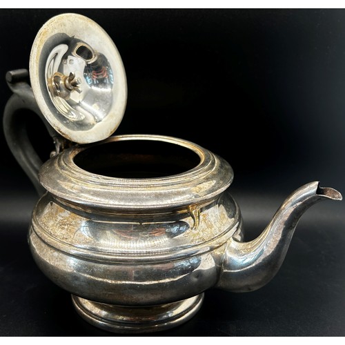 289 - A silver teapot, Birmingham 1931, handle as found, 13 ozs approximately