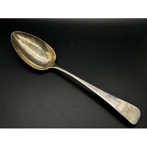 296 - A George III silver ladle, London 1812, maker Peter & William Bateman, 33 cm long and a Georgian sil... 