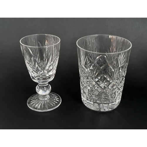 172 - A selection of Stuart of Edinburgh  cut glass wine glasses, tumblers, sherry and liqueur glasses