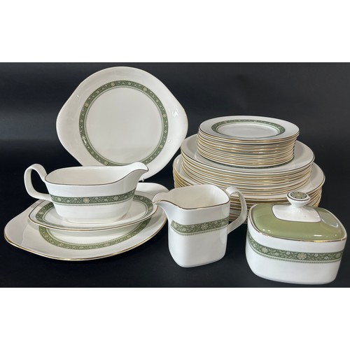 48 - Royal Doulton Rondelay dinner, tea and coffee set comprising dinner plates, side plates, tea plates,... 