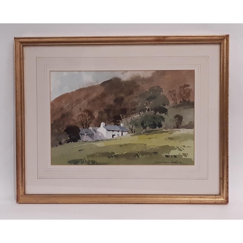 653 - James Fletcher-Watson - (1913-2004) - Mountain Farm Nr. Wales', watercolour on paper, signed lower r... 