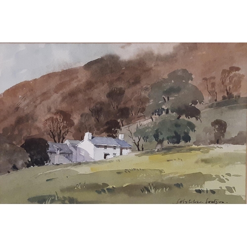 653 - James Fletcher-Watson - (1913-2004) - Mountain Farm Nr. Wales', watercolour on paper, signed lower r... 