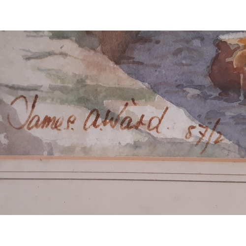 652 - Watercolour of a Mediterranean scene, indistinctly signed and dated 'James A. Ward'?, '87/2' 33.5 x ... 