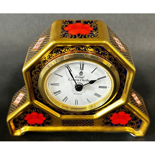 100 - Small Crown Derby mantle clock